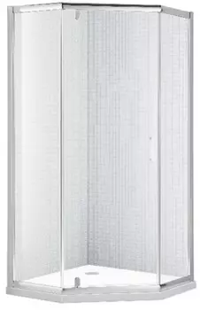 Душевой уголок Rush Palm 90x90, стекло прозрачное, профиль хром, без поддона