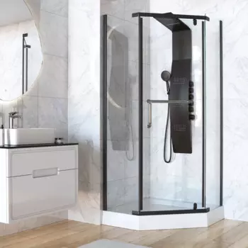 Душевой уголок Taliente 100x100 см TA-10103-1CB стекло прозрачное, профиль матовый черный