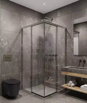 Душевой уголок Timo 100х100 TKSS-100/13C-8 стекло прозрачное, профиль никель