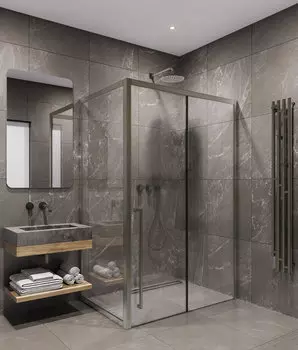 Душевой уголок Timo 150х90 левый, стекло прозрачное, профиль никель