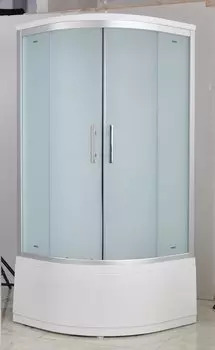 Душевой уголок Timo Imwei 90x90 YG-9001FS с поддоном, стекло матовое, профиль хром