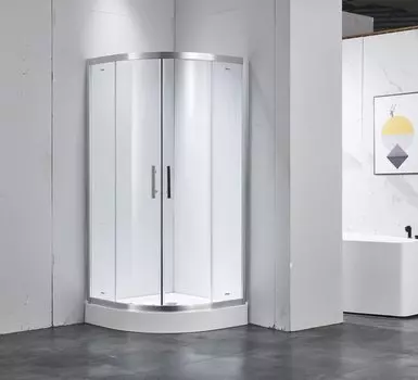 Душевой уголок Timo Imwei 90x90 YL-9001C с поддоном, стекло прозрачное, профиль хром