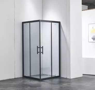 Душевой уголок Timo Imwei 90x90 YL-9002B с поддоном, стекло матовое, профиль черный