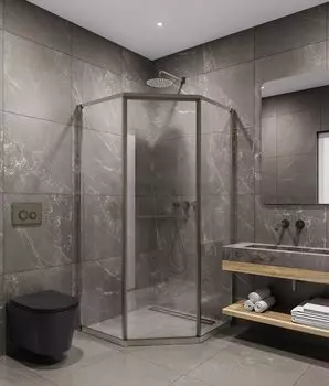 Душевой уголок Timo TTSS-100/13C-8L стекло прозрачное, профиль никель