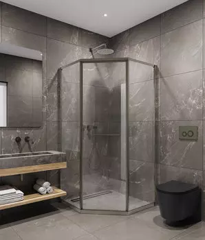 Душевой уголок Timo TTSS-100/13C-8R стекло прозрачное, профиль никель