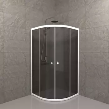 Душевой уголок Тритон Грэй 90x90 Щ0000066475 стекло тонированное, профиль белый