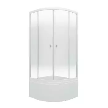 Душевой уголок Тритон Лайт 90х90 Б Щ0000061801 стекло лайт, профиль белый, с поддоном