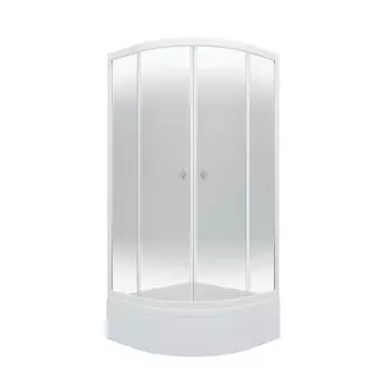 Душевой уголок Тритон Сатин 90х90 Щ0000058491 с поддоном, стекло прозрачное, профиль белый