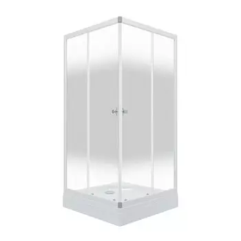 Душевой уголок Тритон Сатин-К 90х90 Щ0000058487 с поддоном, стекло прозрачное, профиль белый