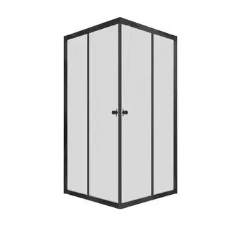 Душевой уголок Тритон Вента-Блэк 80х80 Щ0000057857 стекло прозрачное, профиль черный, без поддона