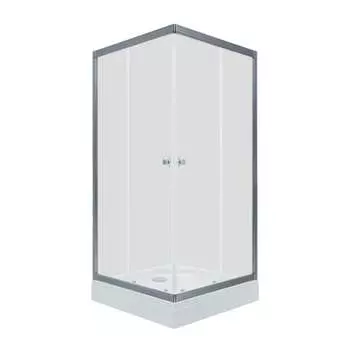 Душевой уголок Тритон Вента-Хром 80х80 Щ0000049620 стекло прозрачное, профиль хром, с поддоном
