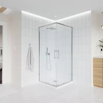 Душевой уголок Veconi Evo 90x90 E3-CH-9090-01-C9 стекло прозрачное, профиль хром, без поддона