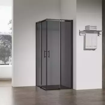 Душевой уголок Veconi Rovigo 80х80 RV50B-8080-05-C8 без поддона, стекло тонированное, профиль черный