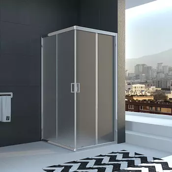 Душевой уголок Veconi Rovigo 80x80 RV22-80K-02-19C1 стекло рифленое, профиль хром