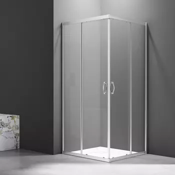 Душевой уголок Veconi Rovigo 90x80 RV101-8090-01-C4 стекло прозрачное, профиль хром, без поддона