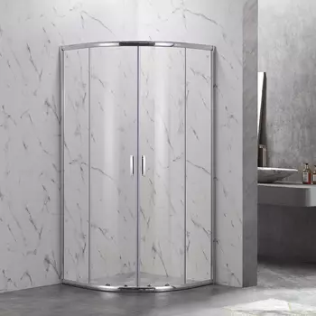 Душевой уголок Veconi Rovigo 90x90 RV202-90-01-C4 стекло прозрачное, профиль хром