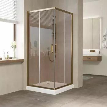 Душевой уголок Vegas-Glass 100x100 ZA TUR NOVO 100 08 10 профиль глянцевый хром, стекло сатин