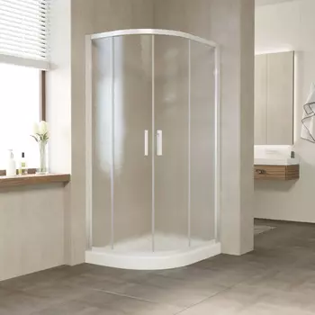 Душевой уголок Vegas-Glass 100x80 ZS-F NOVO h2000 100*80 01 02 профиль белый, стекло шиншилла