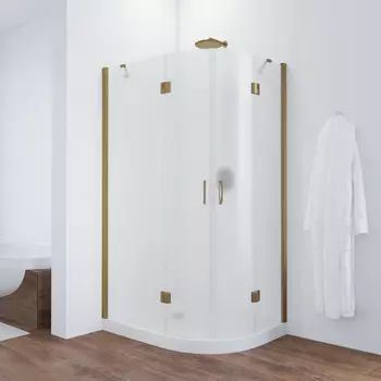 Душевой уголок Vegas-Glass 100x90 AFS-F TUR NOVO h1890 100*90 05 10 профиль бронза, стекло сатин