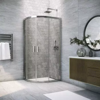 Душевой уголок Vegas-Glass 110x100 ZS-F TUR NOVO 110*100 08 07 профиль глянцевый хром, стекло графит