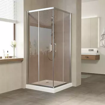 Душевой уголок Vegas-Glass 110x110 ZA TUR NOVO 110 09 10 профиль золото, стекло сатин