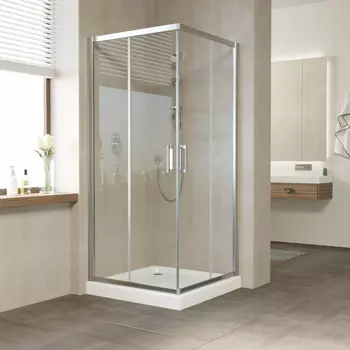 Душевой уголок Vegas-Glass 110x110 ZA TUR NOVO 110 09 01 профиль золото, стекло прозрачное