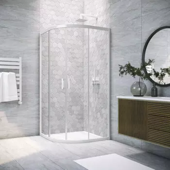 Душевой уголок Vegas-Glass 110x110 ZS NOVO h2000 110 01 crystalvision профиль белый, стекло crystalvision