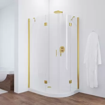 Душевой уголок Vegas-Glass 110x80 AFS-F TUR NOVO h1890 110*80 09 01 профиль золото глянцевое, стекло прозрачное