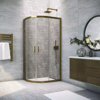 Душевой уголок Vegas-Glass 110x90 ZS-F TUR NOVO 110*90 05 07 профиль бронза, стекло графит