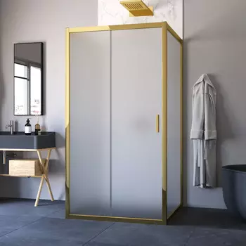 Душевой уголок Vegas-Glass 120x100 ZP-U TUR NOVO h1900 120*100 09 10 профиль золото глянцевое, стекло сатин