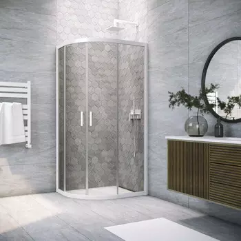 Душевой уголок Vegas-Glass 120x110 ZS-F NOVO h2000 120*110 01 07 профиль белый, стекло графит