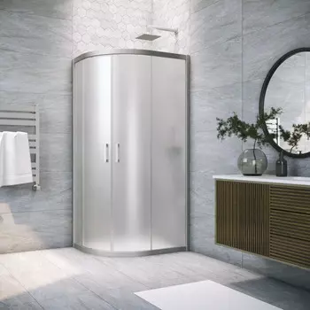 Душевой уголок Vegas-Glass 120x110 ZS-F NOVO h2000 120*110 07 10 профиль матовый хром, стекло сатин