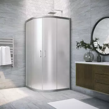 Душевой уголок Vegas-Glass 120x120 ZS NOVO h2000 120 07 10 профиль матовый хром, стекло сатин