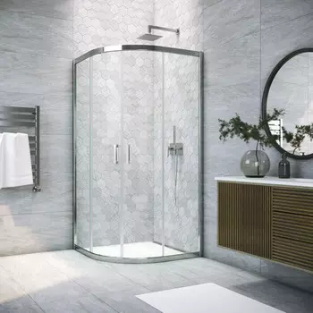 Душевой уголок Vegas-Glass 120x120 ZS TUR NOVO 120 08 01 профиль глянцевый хром, стекло прозрачное