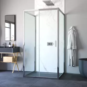 Душевой уголок Vegas-Glass 120x90 ZP-U TUR NOVO h1900 120*90 08 01 профиль глянцевый хром, стекло прозрачное