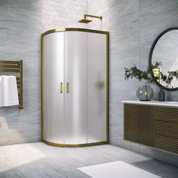 Душевой уголок Vegas-Glass 120x90 ZS-F TUR NOVO 120*90 05 10 профиль бронза, стекло сатин