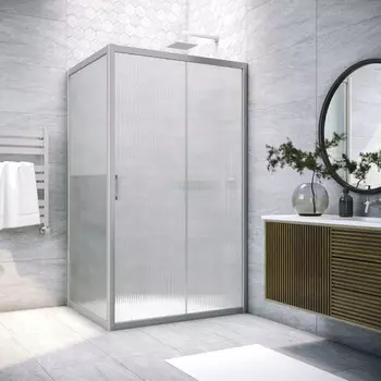 Душевой уголок Vegas-Glass 180x100 ZP+ZPV NOVO h2000 180*100 07 Moru профиль матовый хром, стекло Moru