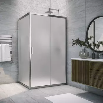 Душевой уголок Vegas-Glass 180x100 ZP+ZPV TUR NOVO 180*100 08 10 профиль глянцевый хром, стекло сатин