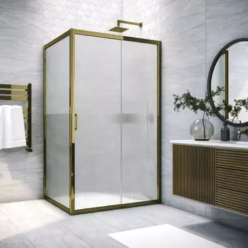 Душевой уголок Vegas-Glass 180x90 ZP+ZPV TUR NOVO 180*90 05 Moru профиль бронза, стекло Moru