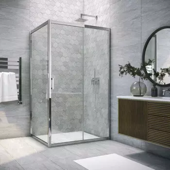 Душевой уголок Vegas-Glass 180x95 ZP+ZPV TUR NOVO 180*95 08 crystalvision профиль глянцевый хром, стекло crystalvision