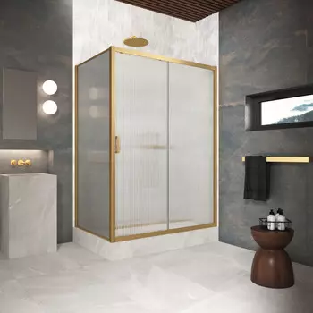 Душевой уголок Vegas-Glass 180x95 ZP+ZPV Protec h1900 180*95 03 Moru профиль золото матовое, стекло Moru