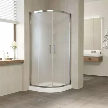 Душевой уголок Vegas-Glass 90х90 ZS TUR NOVO 90 08 10 профиль глянцевый хром, стекло сатин