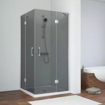 Душевой уголок Vegas-Glass Afa Novo 110x110 AFA NOVO 110 07 07 профиль матовый хром, стекло графит