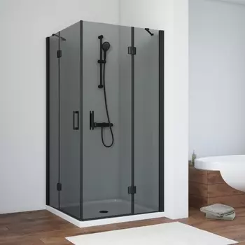 Душевой уголок Vegas-Glass Afa Novo 120x120 AFA NOVO 120 02М 07 профиль черный, стекло графит