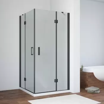 Душевой уголок Vegas-Glass Afa Novo 120x120 AFА NOVO 120 02М 10 профиль черный, стекло сатин