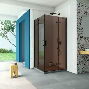 Душевой уголок Vegas-Glass Afa Retta 100x100 AFA Retta 100 02М 05 профиль черный, стекло бронза