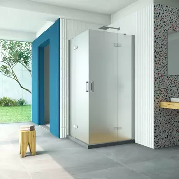 Душевой уголок Vegas-Glass Afa Retta 100x100 AFA Retta 100 07 10 профиль матовый хром, стекло сатин