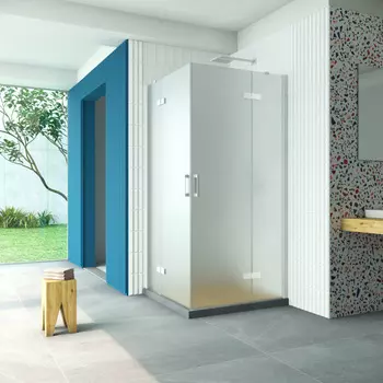 Душевой уголок Vegas-Glass Afa Retta 100x100 AFA Retta 100 01 10 профиль белый, стекло сатин