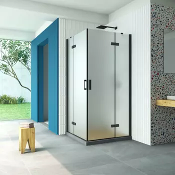 Душевой уголок Vegas-Glass Afa Retta 80x80 AFA Retta 80 02М 10 профиль черный, стекло сатин