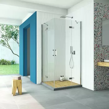 Душевой уголок Vegas-Glass Afa Retta 90x90 AFA Retta 90 08 01 профиль глянцевый хром, стекло прозрачное